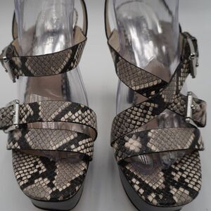MICHAEL KORS JOSEPHINE SNAKESKIN STRAPPY PLATFORM SANDALS SIZE 9.5
